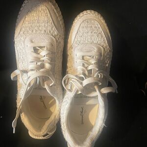 UNIVERSALWhite Textured Sneakers